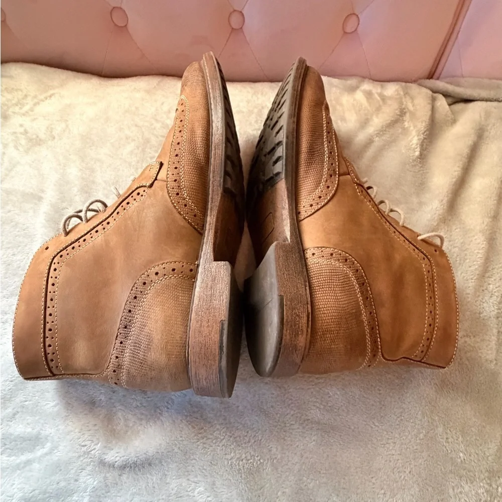 J & M Men's Tan Brogue Boots preppy western 
J.Murphy Sz 10 - Picture 8 of 11